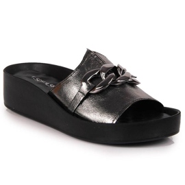 Bőr papucs lánccal T.Sokolski W SCA161 ezüst