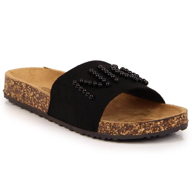 Gyöngyös papucs eVento W EVE356A fekete