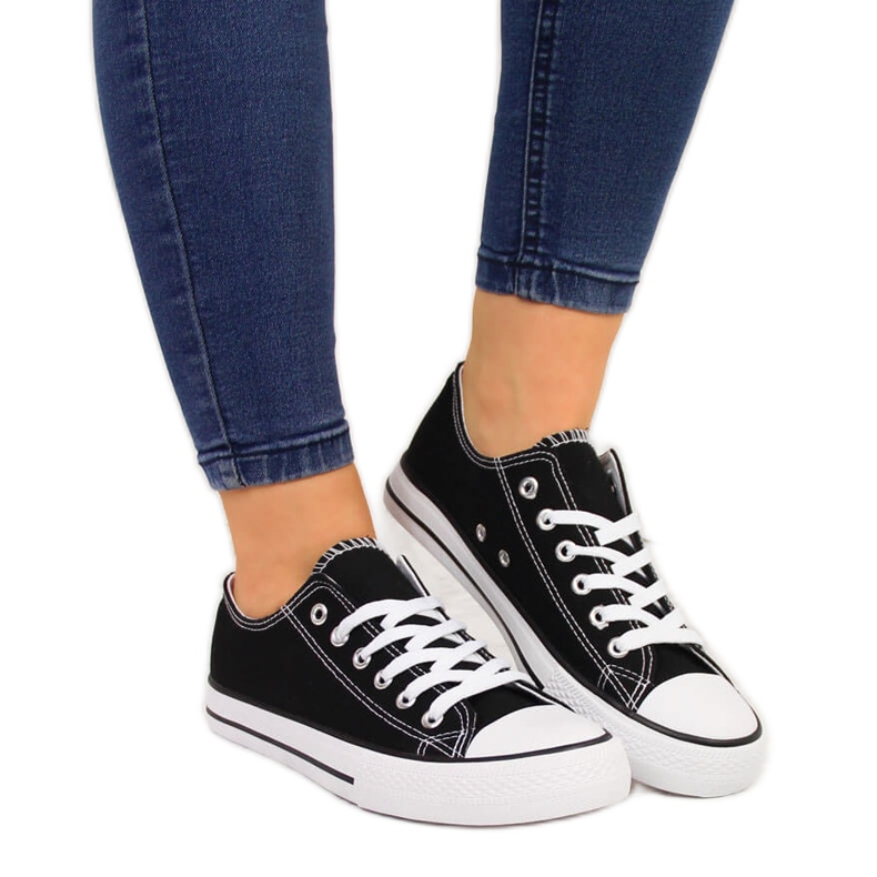 Atletico fekete textil alacsony tornacipő