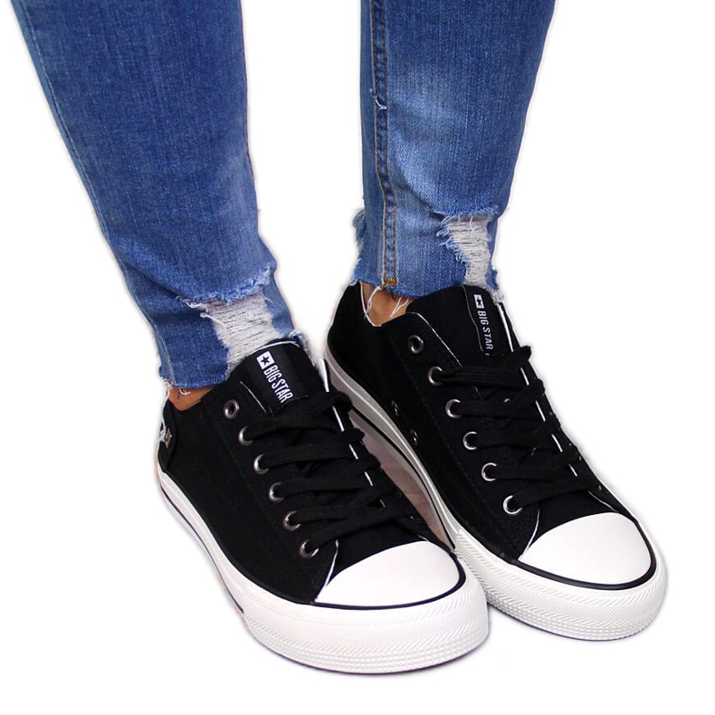 Fekete Big Star DD274338 alacsony szárú tornacipő