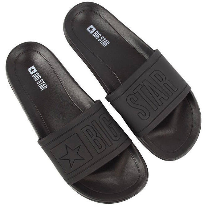 Férfi fekete gumis strandpapucs Big Star DD174690