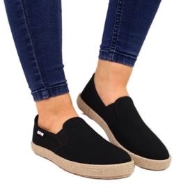 Női slip fekete espadrillákon Big Star DD274017