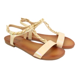 S.Barski Női szandál lánccal holo bézs S. Bararski S.Barski Női szandál lánccal holo bézs S. Bararski