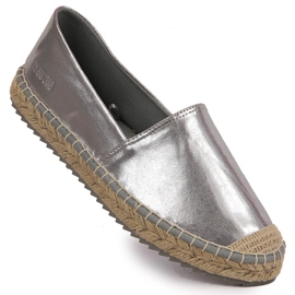 Női ezüst színű öko bőr espadrillák Big Star HH274504 Női ezüst színű öko bőr espadrillák Big Star HH274504