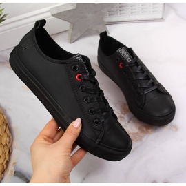 Alacsony felső ekobőr teljesen fekete Big Star JJ274006