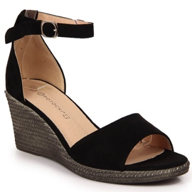 Női fekete ékszandál Potocki