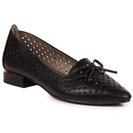 Női áttört, hegyes, fekete Jezzi cipő Női áttört, hegyes, fekete Jezzi cipő