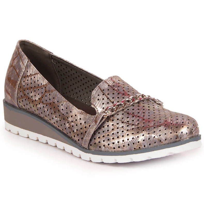 Női áttört cipő Lavender Jezzi lánccal ibolya sokszínű