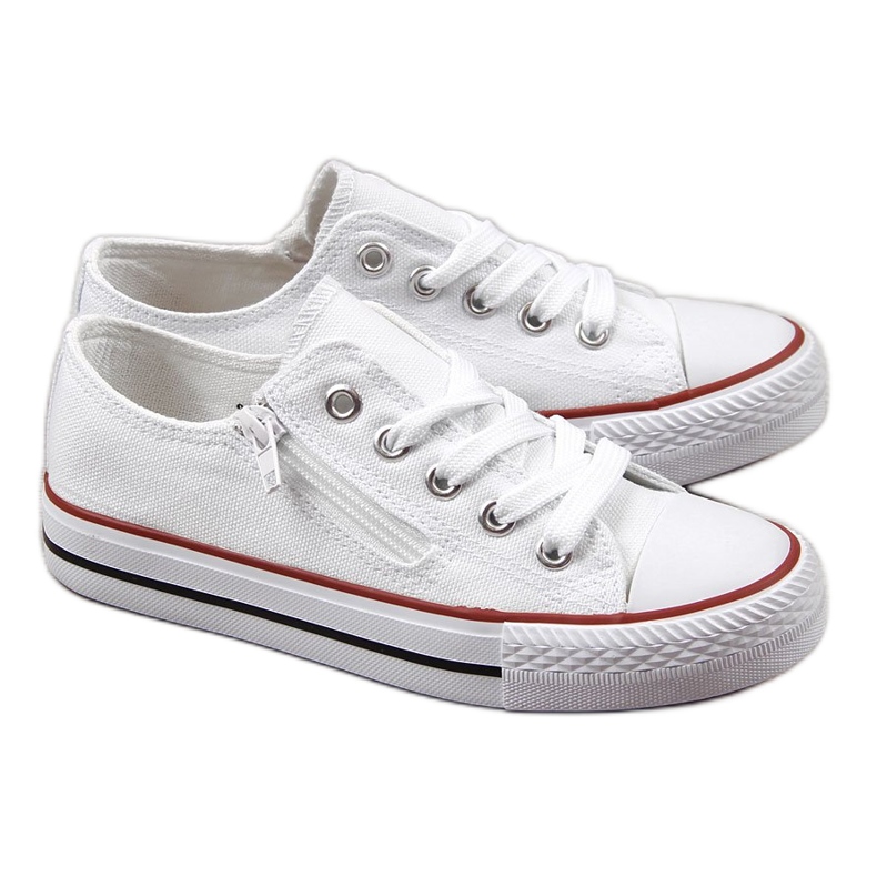 News Gyerek alacsony tornacipő cipzárral, fehér ÚJDONSÁGOK