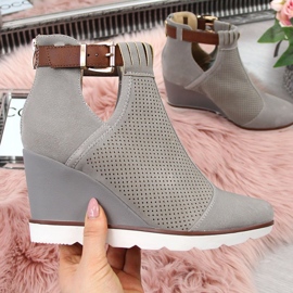 Szürke Filippo szürke áttört wedge tornacipő Szürke Filippo szürke áttört wedge tornacipő