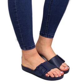 Női sötétkék habszivacs strandpapucs Big Star FF274A388