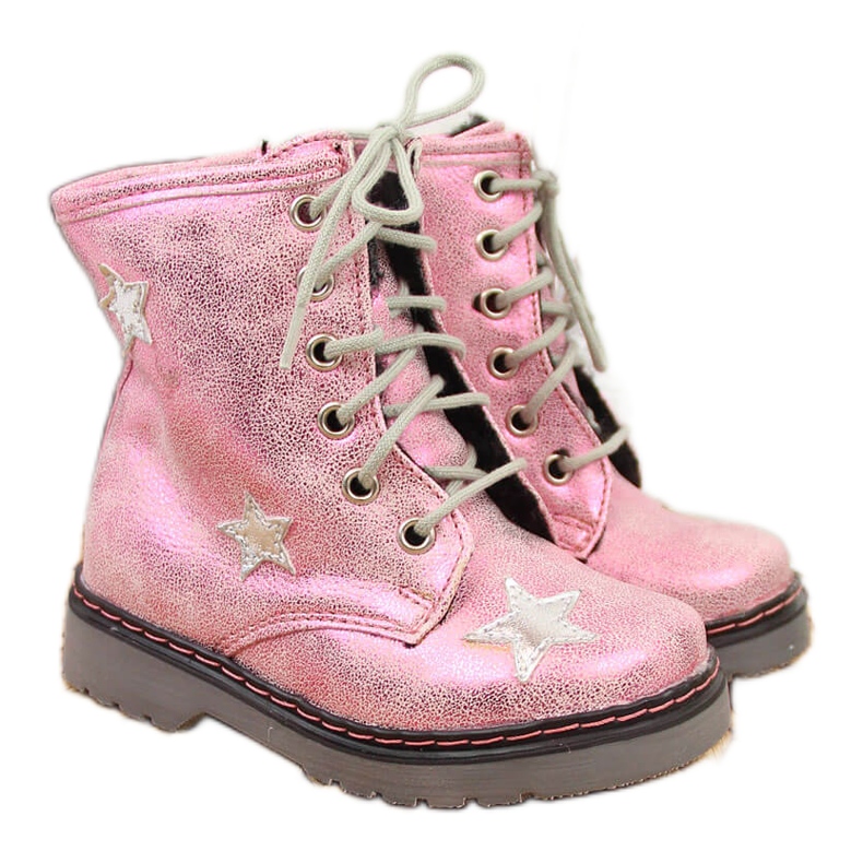 Rózsaszín meleg lány csizma Kornecki 6216