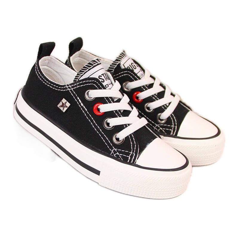 Gyermek tornacipő alacsony fekete Big Star HH374090 fehér