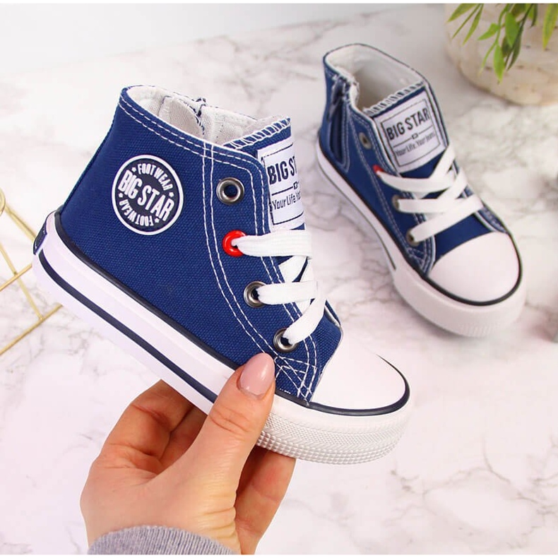 Bokás gyerek tornacipő, sötétkék Big Star HH374085 Bokás gyerek tornacipő, sötétkék Big Star HH374085