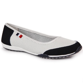 Női áttört fehér és sötétkék Filippo balerinák