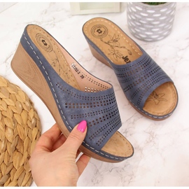 Női sötétkék Jezzi ékpapucs Női sötétkék Jezzi ékpapucs