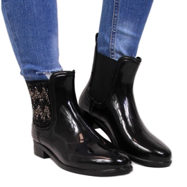 T.Sokolski Női galós Jodhpur csizma köbös cirkóniával fekete T. Sokolski