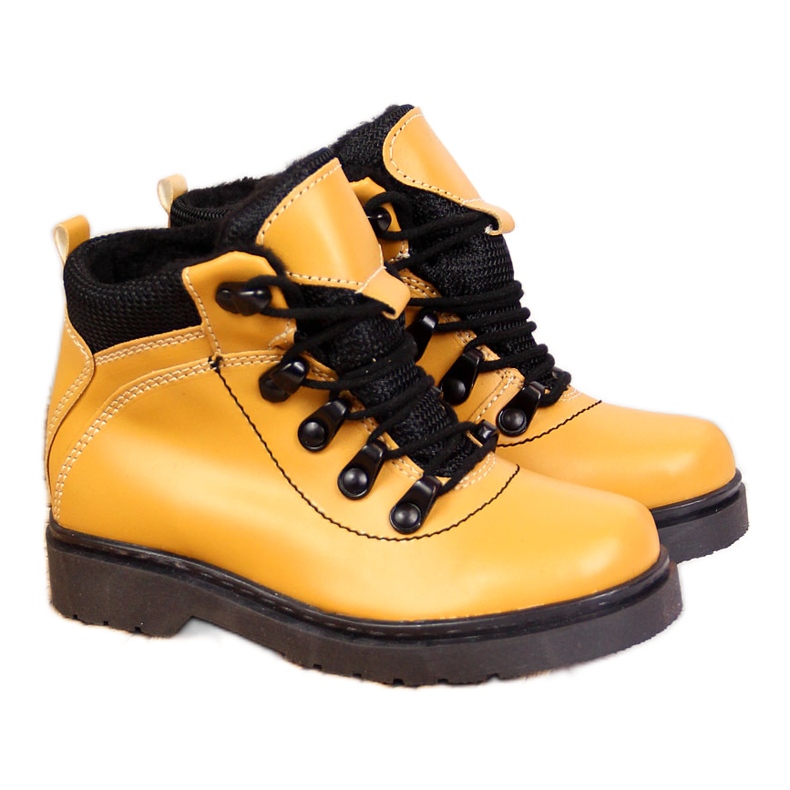 Fiú csizma, meleg teve Kornecki 6737 sárga