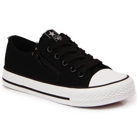 Fekete NEWS gyerek tornacipő cipzárral Fekete NEWS gyerek tornacipő cipzárral