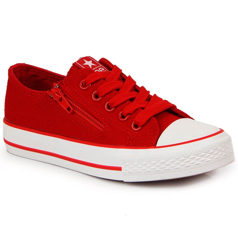 News Gyerek piros tornacipő cipzárral HÍREK