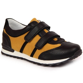 Fiú cipő tépőzáras teve Kornecki 6291 fekete sokszínű