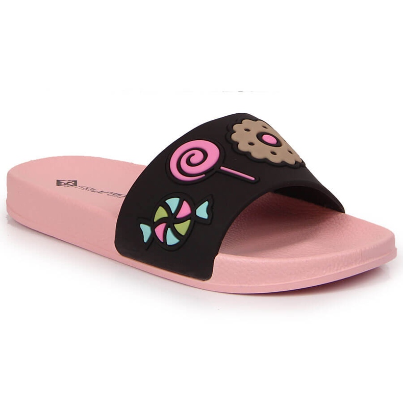 Atletico fekete lány medencepapucs rózsaszín