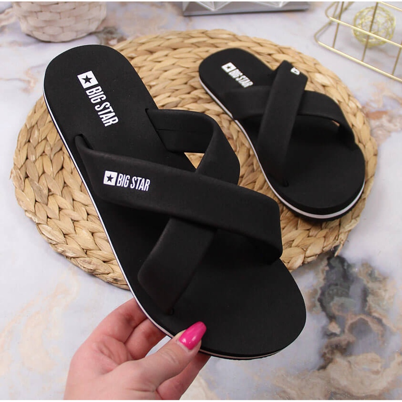 Fekete habszivacs papucs Big Star JJ274A338