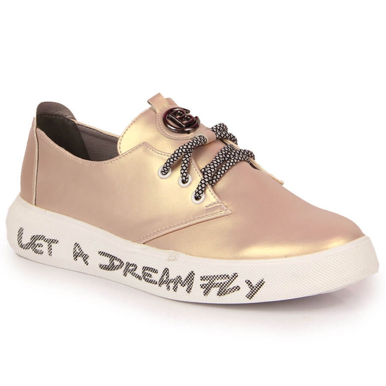 S.Barski S. Barski női brogue gyöngyház rózsaszín emelvénnyel