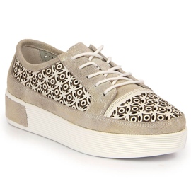 Női arany áttört bőrcipő Filippo Női arany áttört bőrcipő Filippo