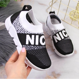 McKeylor felbújós gyerek sportcipő fekete-fehér