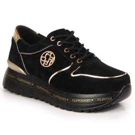 Női sportbőr fekete Filippo platformon Női sportbőr fekete Filippo platformon