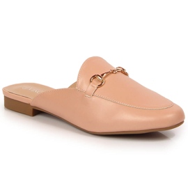 Női felépített papucs rózsaszín Vinceza díszítéssel Női felépített papucs rózsaszín Vinceza díszítéssel