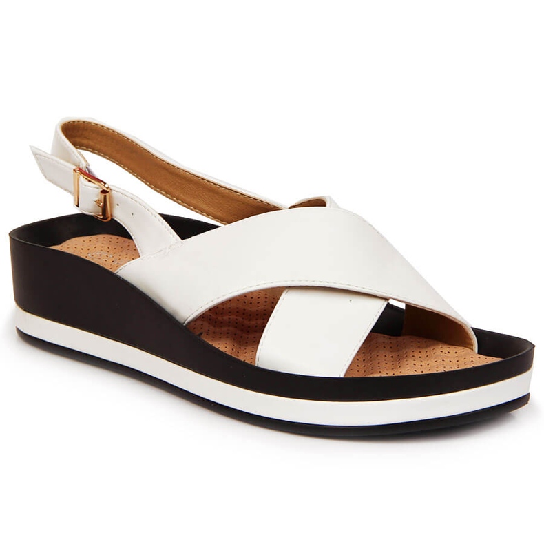 Fehér Vinceza női szandál éksarkú