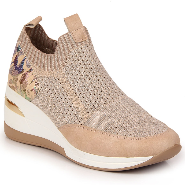 Női wedge tornacipő púder rózsaszín Artiker