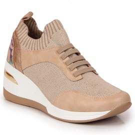 Női brogues egy éksarkú slip, púderrózsaszín Artiker