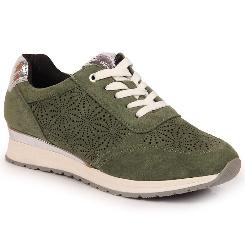 Női velúr zöld Jezzi tornacipő