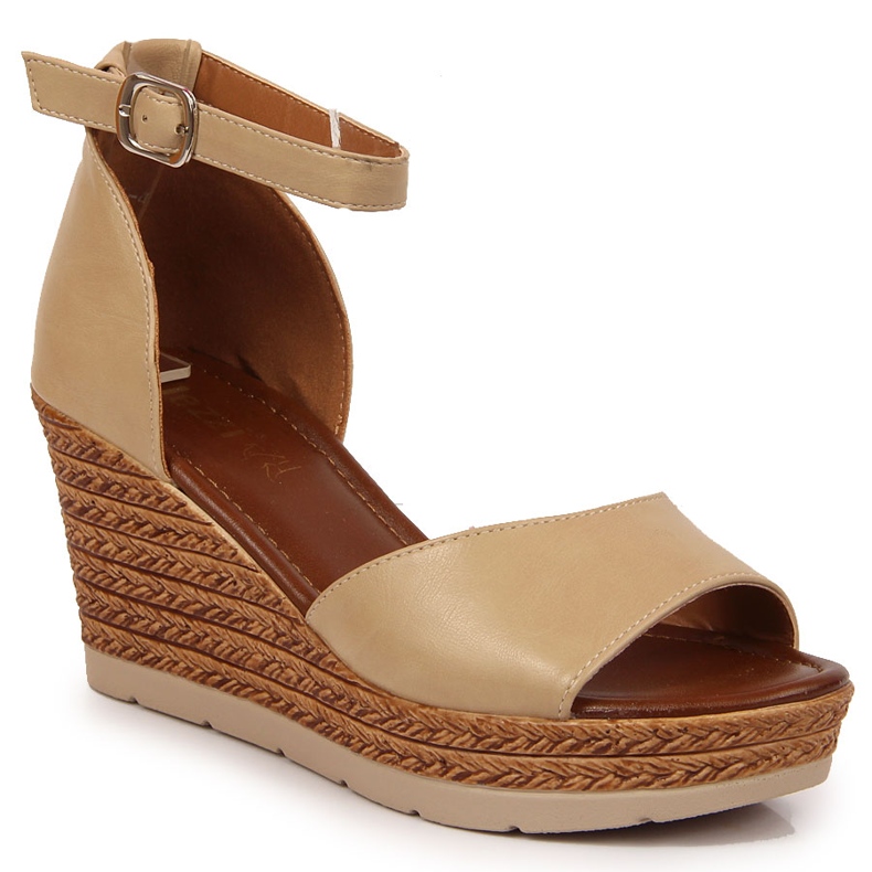 Női bézs szandál ékköves Jezzi