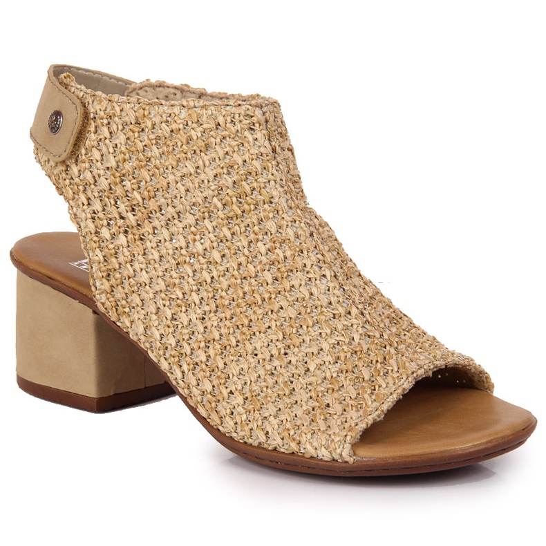 Női bézs színű fonott szandál Rieker 64670-60