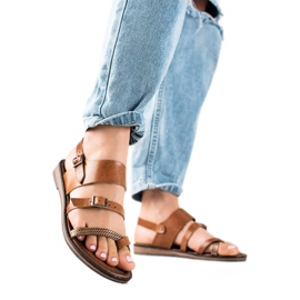 W. Potocki Potocki bőr szandál barna