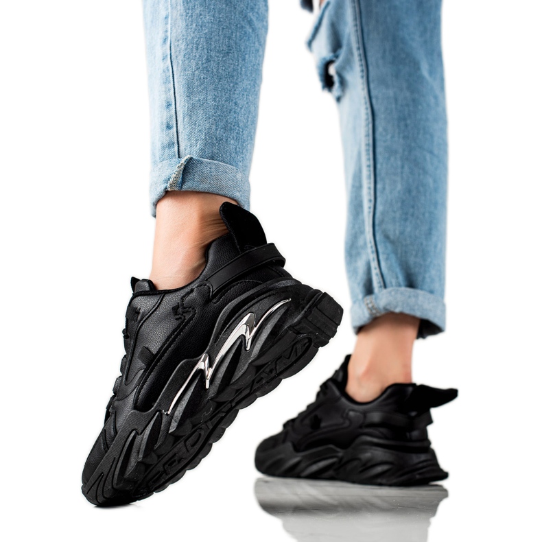 W. Potocki Potocki fekete tornacipő