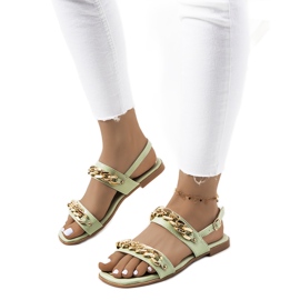 Zöld szandál, Withers láncokkal Zöld szandál, Withers láncokkal