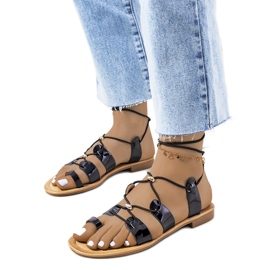 Albertis fekete lakkozott szandál Albertis fekete lakkozott szandál