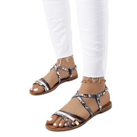 Reeta fekete női szandál fehér