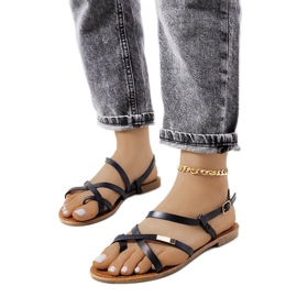 Fekete női szandál a márkától Polvi