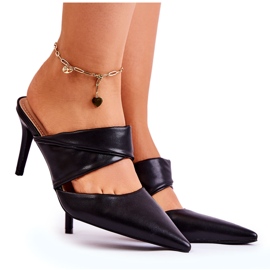 Bőr Papucs Egy Fekete Aveline Bőr Papucs Egy Fekete Aveline