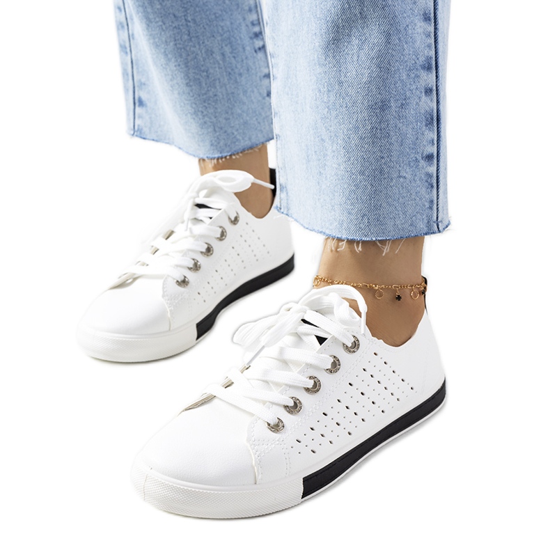 Tuuri női fekete-fehér tornacipő