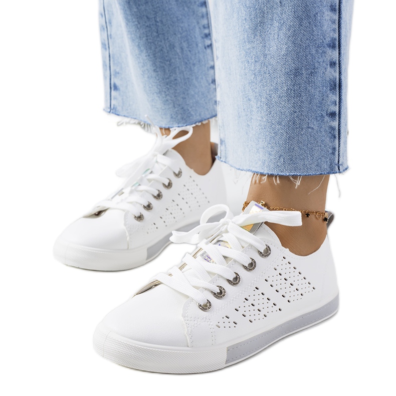 Fehér és szürke női Tuuri tornacipő Fehér és szürke női Tuuri tornacipő