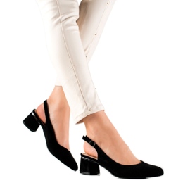 Goodin Velúr szivattyúk nyitott sarokkal fekete Goodin Velúr szivattyúk nyitott sarokkal fekete