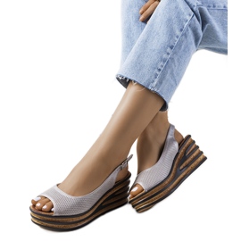 Bézs espadrillák az Alton éken ezüst