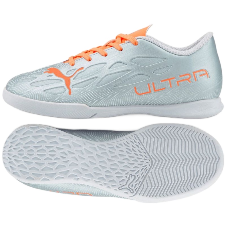 Puma Ultra 4.4 It Jr 106746 01 futballcipő szürke ezüst Puma Ultra 4.4 It Jr 106746 01 futballcipő szürke ezüst